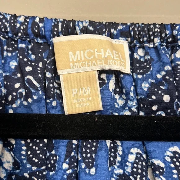 Michael Kors Blue Paisley Top EUC - Picture 2 of 7